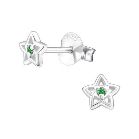 Children's Sterling Silver 'Dog with Pink Crystal Collar' Stud Earrings
