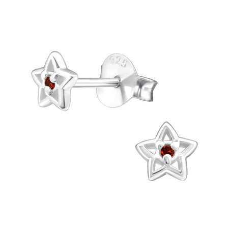 Children's Sterling Silver 'March Birthstone' Stud Earrings