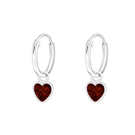 Children's Sterling Silver 'Colourful Umbrella' Hoop Earrings