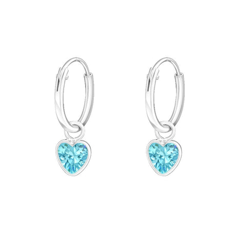 Children's Sterling Silver 'Colourful Umbrella' Hoop Earrings