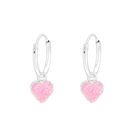 Children's Sterling Silver 'Colourful Umbrella' Hoop Earrings