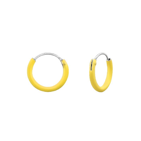 Children's Sterling Silver 'Colourful Umbrella' Hoop Earrings