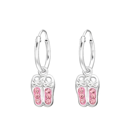 Children's Sterling Silver 'Colourful Umbrella' Hoop Earrings