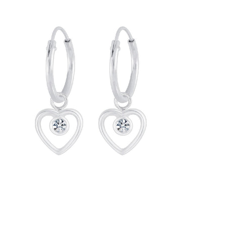 Children's Sterling Silver 'Colourful Umbrella' Hoop Earrings