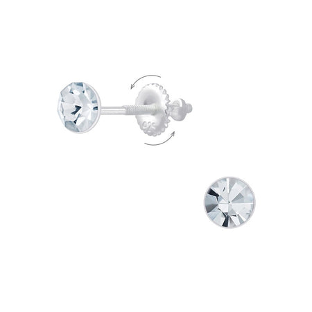 Children's Sterling Silver 'Daisy Flower' Screw Back Stud Earrings