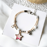 Children's 'Shades of Pink Star' Wish Bracelet / Friendship Bracelet