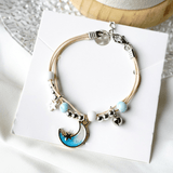 Children's 'Shades of Blue Moon' Wish Bracelet / Friendship Bracelet