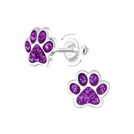 Children's Sterling Silver 'Daisy Flower' Screw Back Stud Earrings