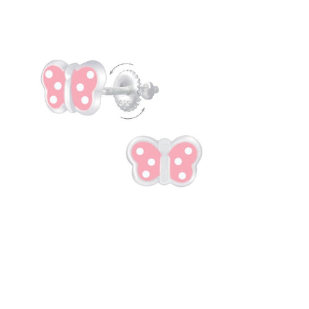 Children's Sterling Silver 'Amethyst Purple Sparkle Paw' Crystal Stud Earrings