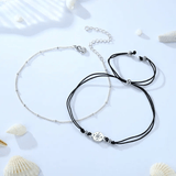 Adult's 'Summer Holiday' Adjustable Anklet Set