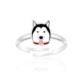 Children's Sterling Silver Adjustable Dog Ring