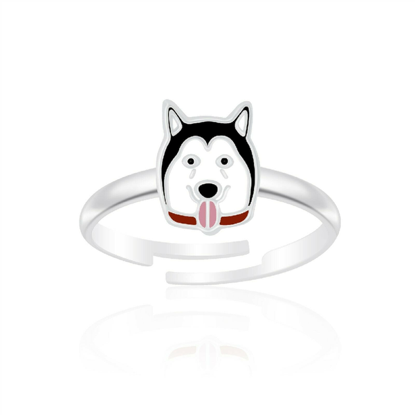 Children's Sterling Silver Adjustable Dog Ring