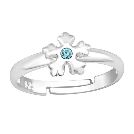 Children's Sterling Silver Adjustable Christmas Reindeer Ring