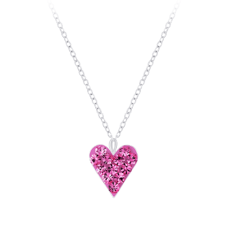 Children's Princess 'Pretty In Pink' Silver Plated Charm Bead Necklace