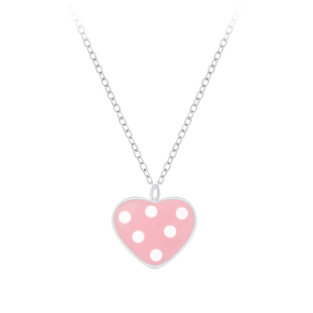Children's Sterling Silver 'Multicoloured Crystal Heart' Pendant Necklace
