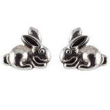 Children's Sterling Silver Bunny Stud Earrings