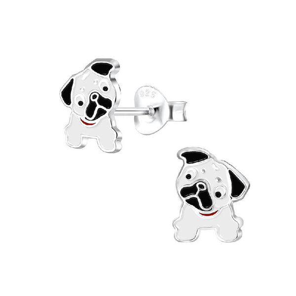 Children's Sterling Silver Bulldog Stud Earrings