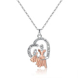 'Always my Mother, Forever my Friend' Crystal Heart Pendant Necklace