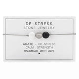 Adjustable 'De-Stress' Natural Stone Wish / Friendship Bracelet