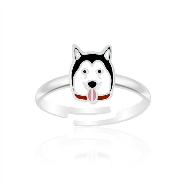 Children's Sterling Silver Adjustable Dog Ring