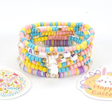 Children's / Teen's Set of 7 Easter Themed Stretch Bead Bracelets