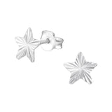 Children's Sterling Silver 'Engraved Star' Stud Earrings