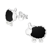 Children's Sterling Silver Cow Stud Earrings