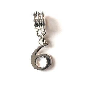 Silver Plated Number 13 Drop Charm