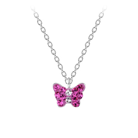 Children's Sterling Silver 'Dragonfly with Lavender Crystal' Pendant Necklace