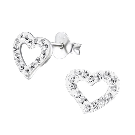 Children's Sterling Silver Heart Stud Earrings