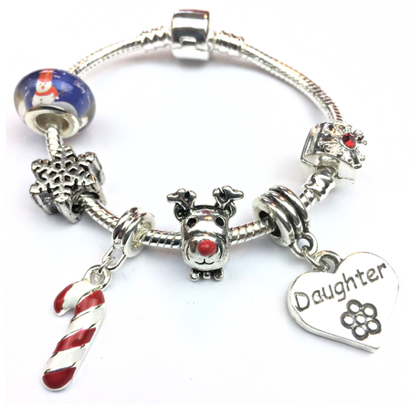 Stainless Steel 9mm Shiny 'Dangling Christmas Tree' Link for Italian Charm Bracelet