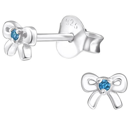 Children's Sterling Silver Adjustable Blue Diamante Butterfly Ring