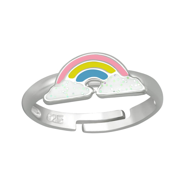 Children's Sterling Silver Adjustable Rainbow Ring