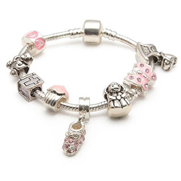 Christening Little Angel Charm Bracelet Baptism Gifts For Girls