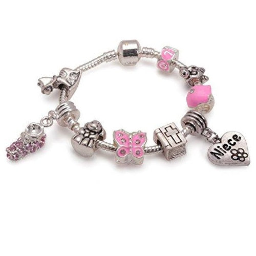 Girl's Christening bracelet 'Little Angel Niece' gift