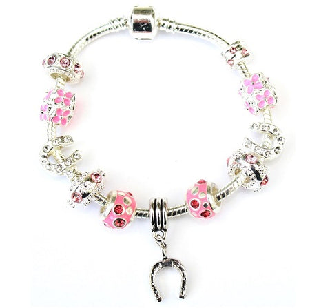Adult's 'Star of David' Silver Plated Charm Bead Bracelet