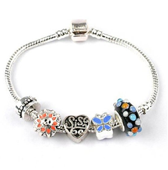 jazz sister bracelet with charms and beads