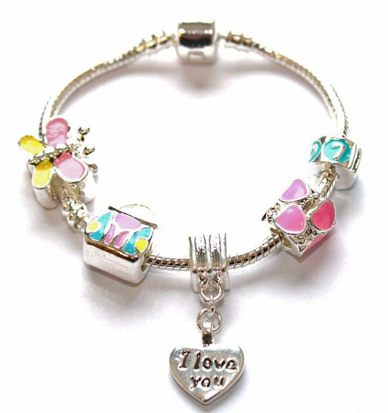 Children's 'Little Treasure' Silver Plated Charm Bead Bracelet