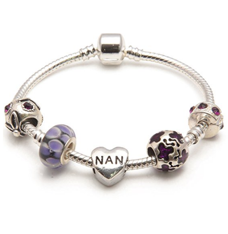 Mum 'Pink Me Up' Silver Plated Charm Bead Bracelet