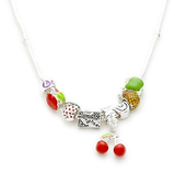 Children's Daughter 'Tutti Frutti' Silver Plated Charm Bead Necklace