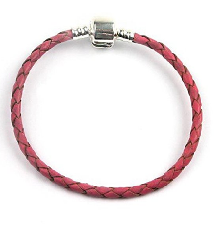 Children's Pink 'Happy 5th Birthday' Silver Plated Charm Bead Bracelet