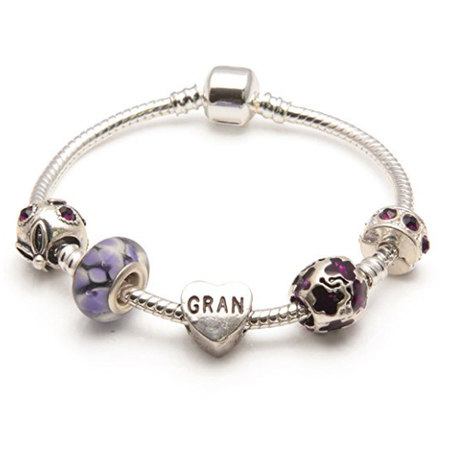 Nan 'Silver Romance' Silver Plated Charm Bead Bracelet